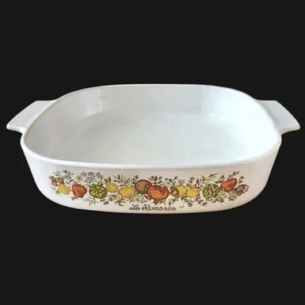 Vintage Corningware Le Romarin Spice of Life Vegetable Multi-Use Casserole Dish